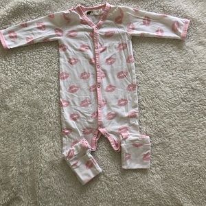 Monica and Andy baby girl long romper